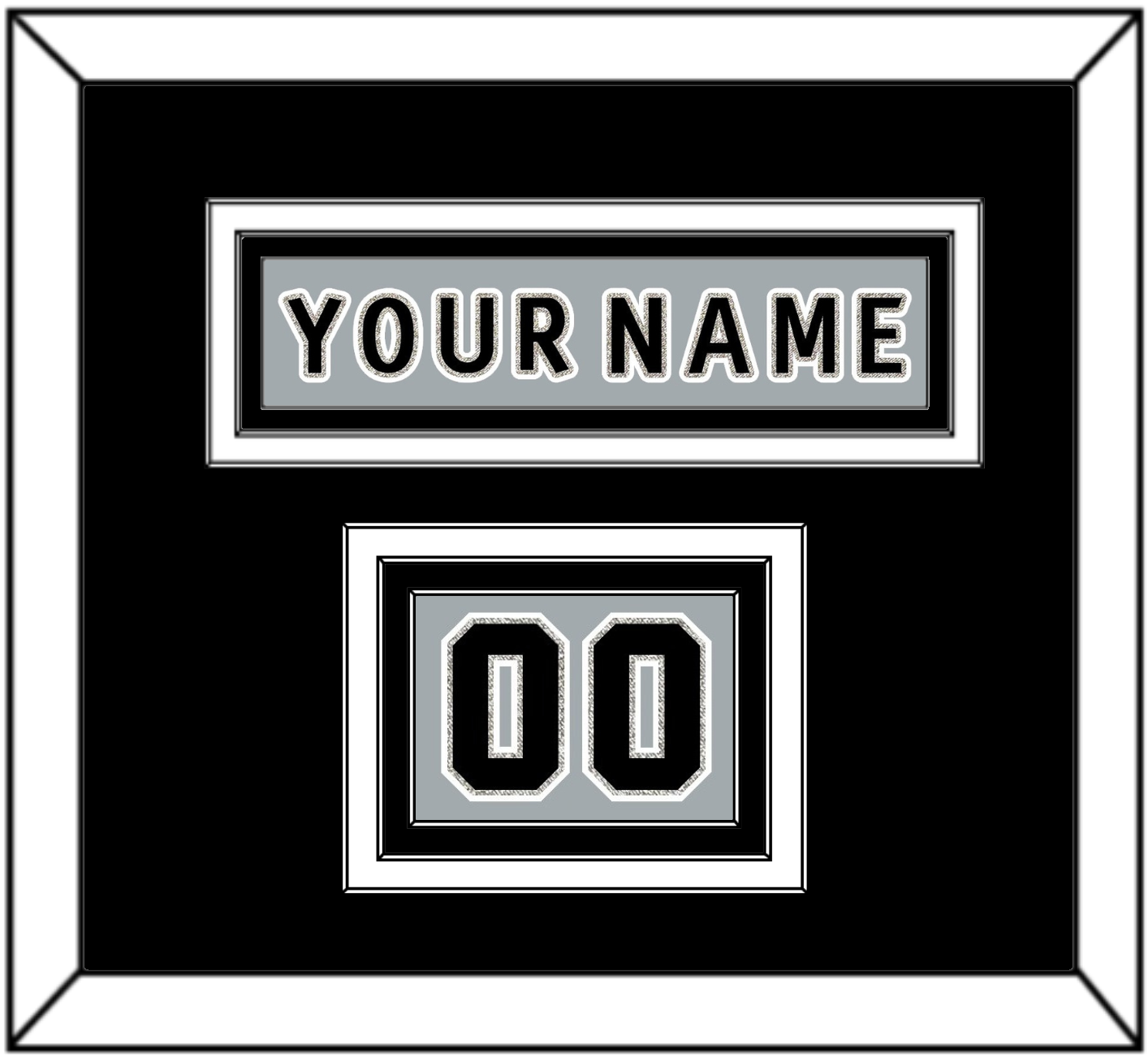 Los Angeles Nameplate & Number (Shoulder) - Alternate Gray (2018-2021) - Premier Tier 2