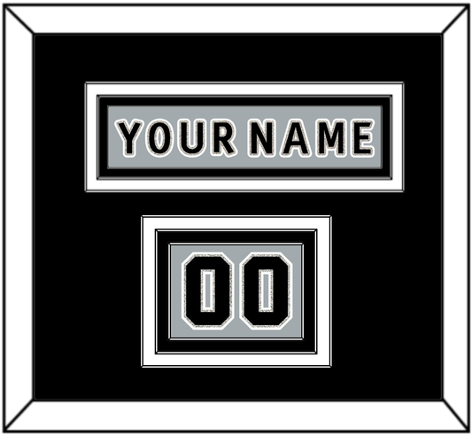 Los Angeles Nameplate & Number (Shoulder) - Alternate Gray (2018-2021) - Premier Tier 2