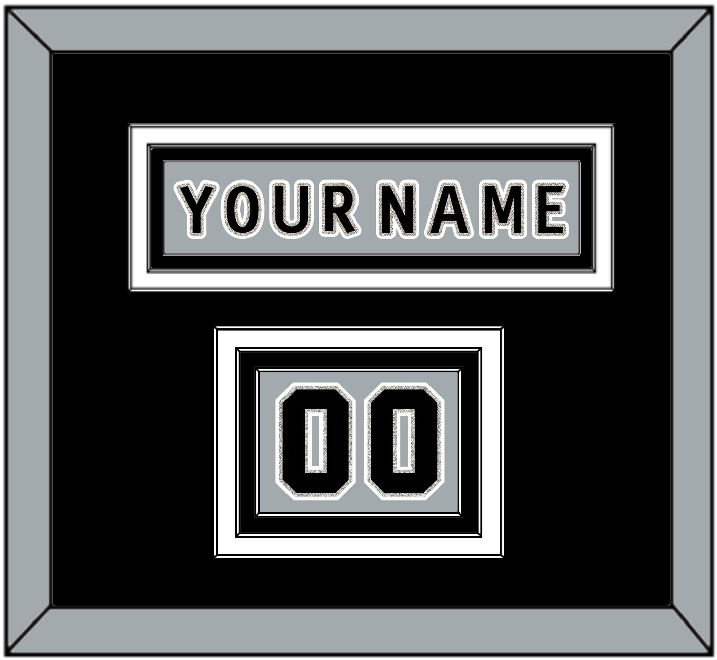 Los Angeles Nameplate & Number (Shoulder) - Alternate Gray (2018-2021) - Premier Tier 2