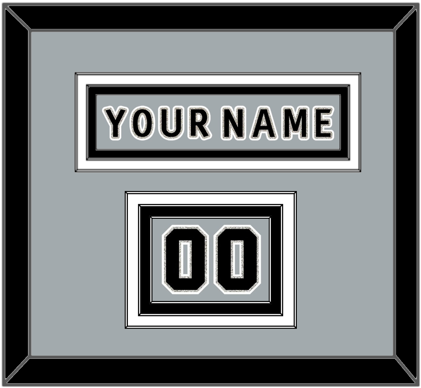 Los Angeles Nameplate & Number (Shoulder) - Alternate Gray (2018-2021) - Premier Tier 3