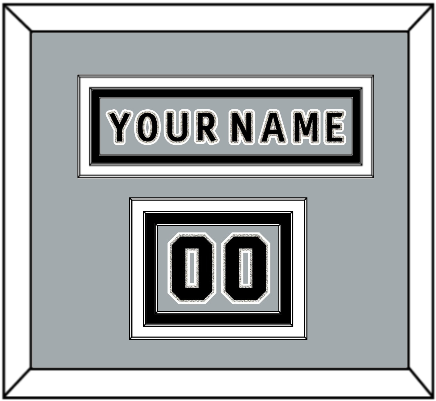 Los Angeles Nameplate & Number (Shoulder) - Alternate Gray (2018-2021) - Premier Tier 3