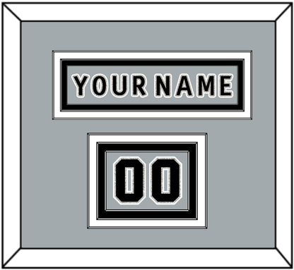 Los Angeles Nameplate & Number (Shoulder) - Alternate Gray (2018-2021) - Premier Tier 3
