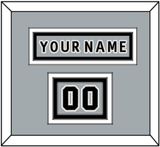 Los Angeles Nameplate & Number (Shoulder) - Alternate Gray (2018-2021) - Triple Mat 3