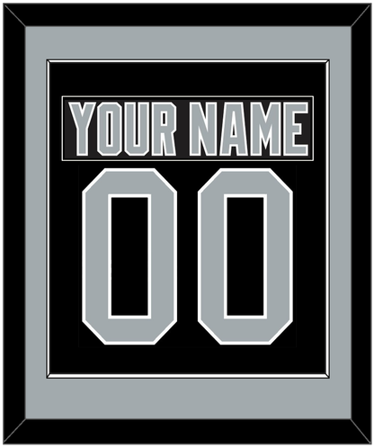 Los Angeles Nameplate & Number (Back) Combined - Road Black (1988-1991) - Essential Tier 2