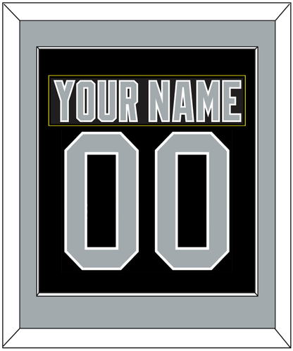 Los Angeles Nameplate & Number (Back) Combined - Road Black (1988-1991) - Essential Tier 2