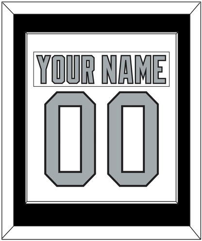 Los Angeles Nameplate & Number (Back) Combined - Home White (1988-1991) - Essential Tier 1