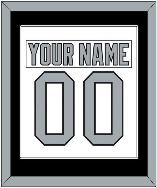 Los Angeles Nameplate & Number (Back) Combined - Home White (1988-1991) - Essential Tier 1