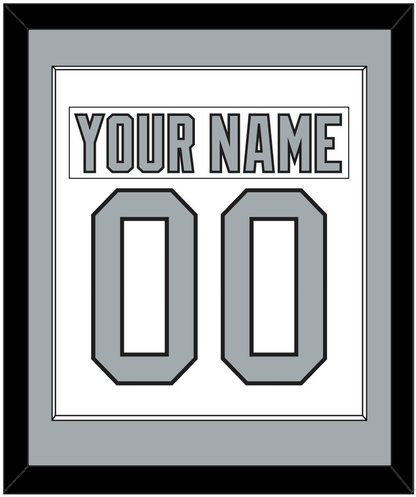 Los Angeles Nameplate & Number (Back) Combined - Home White (1988-1991) - Essential Tier 2