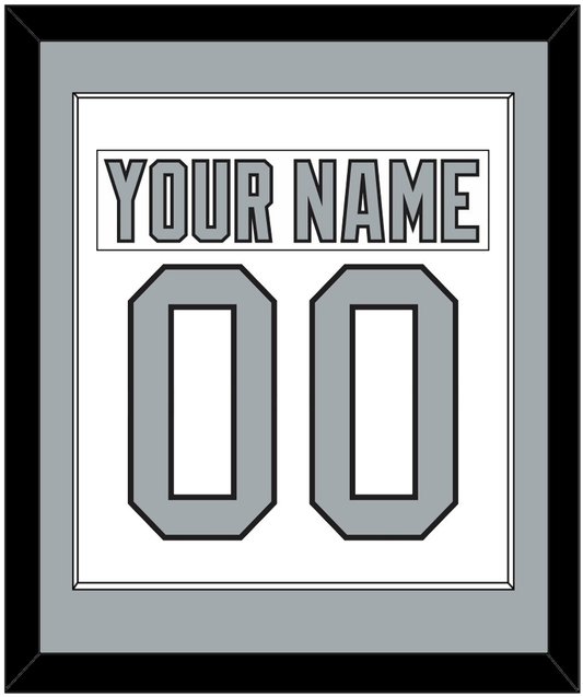 Los Angeles Nameplate & Number (Back) Combined - Home White (1988-1991) - Essential Tier 2