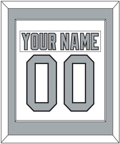 Los Angeles Nameplate & Number (Back) Combined - Home White (1988-1991) - Essential Tier 2