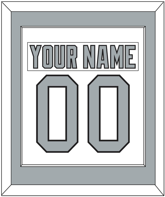 Los Angeles Nameplate & Number (Back) Combined - Home White (1988-1991) - Essential Tier 2