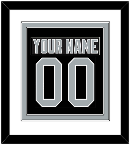 Los Angeles Nameplate & Number (Back) Combined - Road Black (1988-1991) - Signature Tier 1