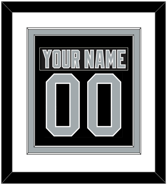 Los Angeles Nameplate & Number (Back) Combined - Road Black (1988-1991) - Signature Tier 1