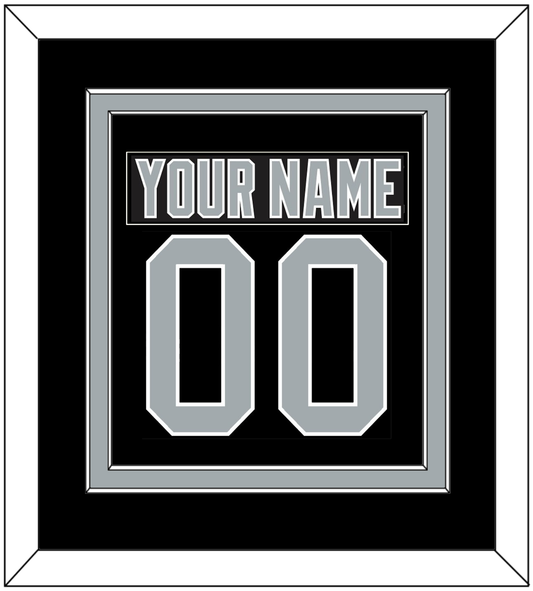 Los Angeles Nameplate & Number (Back) Combined - Road Black (1988-1991) - Signature Tier 2