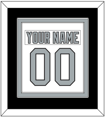 Los Angeles Nameplate & Number (Back) Combined - Home White (1988-1991) - Signature Tier 3