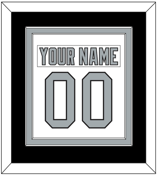 Los Angeles Nameplate & Number (Back) Combined - Home White (1988-1991) - Signature Tier 3