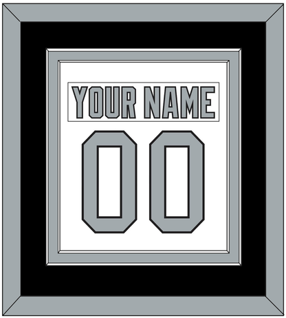 Los Angeles Nameplate & Number (Back) Combined - Home White (1988-1991) - Signature Tier 3