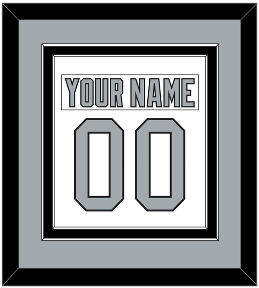 Los Angeles Nameplate & Number (Back) Combined - Home White (1988-1991) - Signature Tier 4