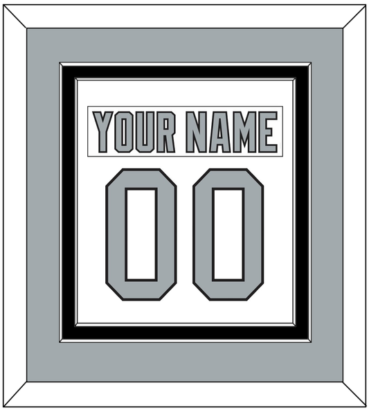 Los Angeles Nameplate & Number (Back) Combined - Home White (1988-1991) - Signature Tier 4