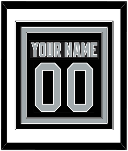 Los Angeles Nameplate & Number (Back) Combined - Road Black (1988-1991) - Premier Tier 1