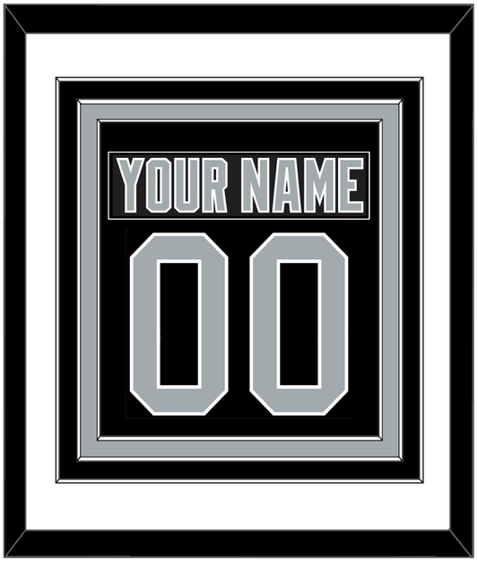 Los Angeles Nameplate & Number (Back) Combined - Road Black (1988-1991) - Premier Tier 1