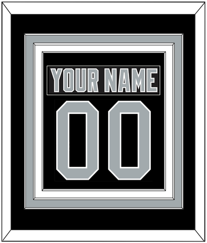 Los Angeles Nameplate & Number (Back) Combined - Road Black (1988-1991) - Premier Tier 2