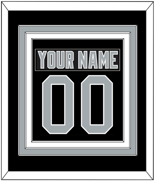 Los Angeles Nameplate & Number (Back) Combined - Road Black (1988-1991) - Premier Tier 2