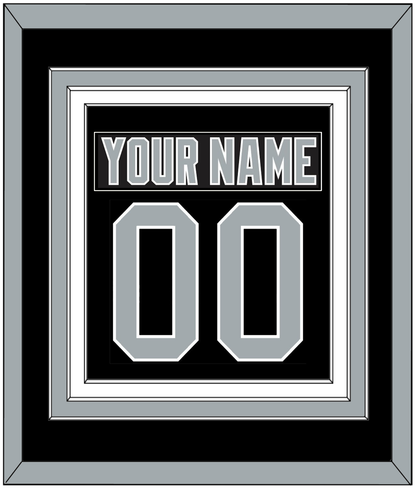 Los Angeles Nameplate & Number (Back) Combined - Road Black (1988-1991) - Premier Tier 2