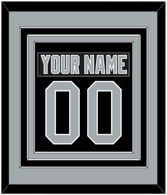 Los Angeles Nameplate & Number (Back) Combined - Road Black (1988-1991) - Premier Tier 3