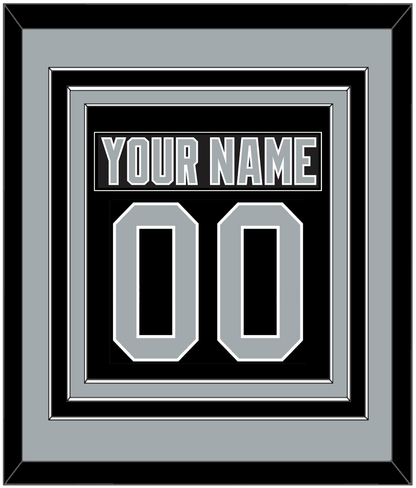 Los Angeles Nameplate & Number (Back) Combined - Road Black (1992-1998) - Premier Tier 3