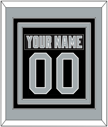 Los Angeles Nameplate & Number (Back) Combined - Road Black (1992-1998) - Premier Tier 3
