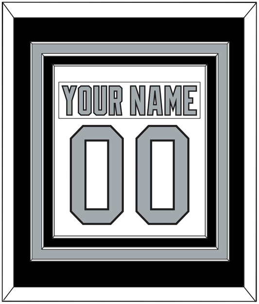 Los Angeles Nameplate & Number (Back) Combined - Home White (1988-1991) - Premier Tier 2