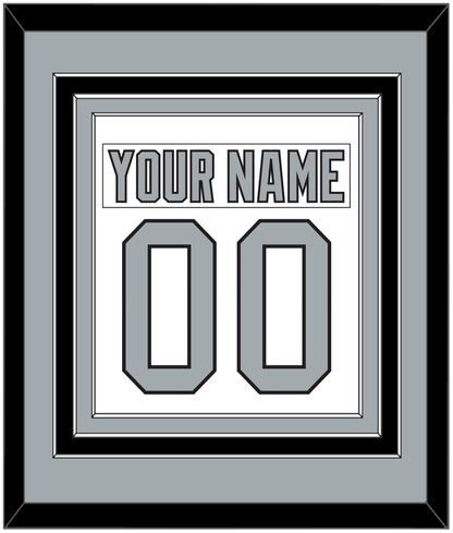 Los Angeles Nameplate & Number (Back) Combined - Home White (1988-1991) - Premier Tier 3