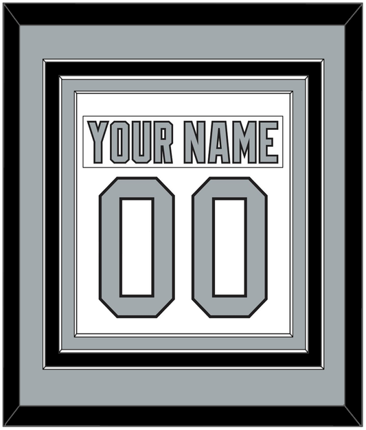 Los Angeles Nameplate & Number (Back) Combined - Home White (1988-1991) - Premier Tier 3