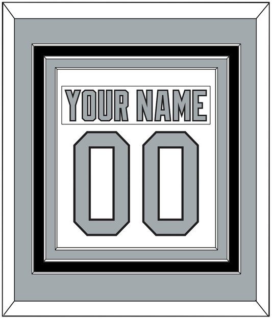 Los Angeles Nameplate & Number (Back) Combined - Home White (1988-1991) - Premier Tier 3