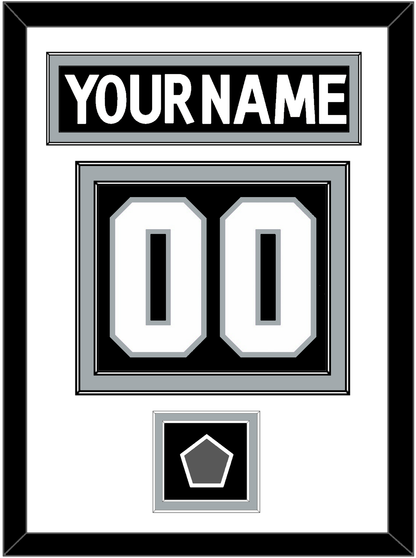 Los Angeles Nameplate & Number (Back) With Stanley Cup Champions Patch - Home Black (2011-2017) - Signature Tier 1