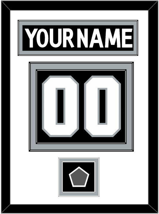 Los Angeles Nameplate & Number (Back) With Stanley Cup Champions Patch - Home Black (2011-2017) - Signature Tier 1