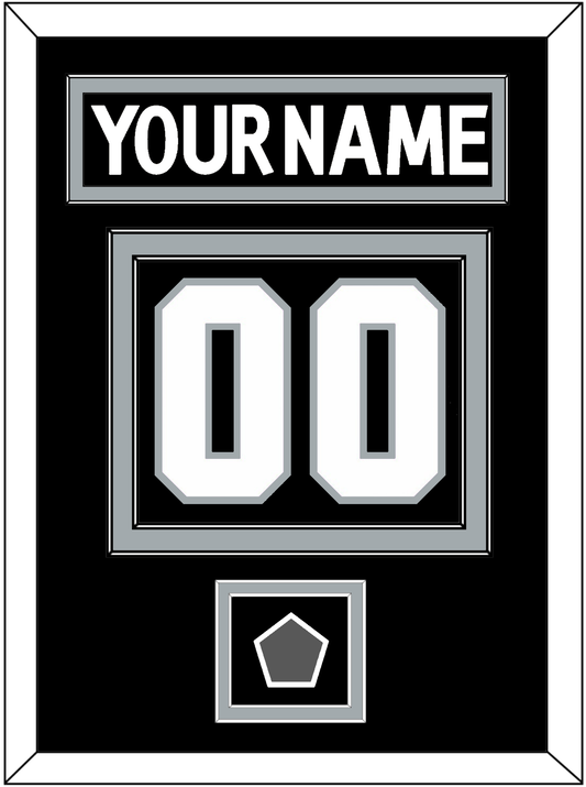 Los Angeles Nameplate & Number (Back) With Stanley Cup Champions Patch - Home Black (2011-2017) - Signature Tier 2