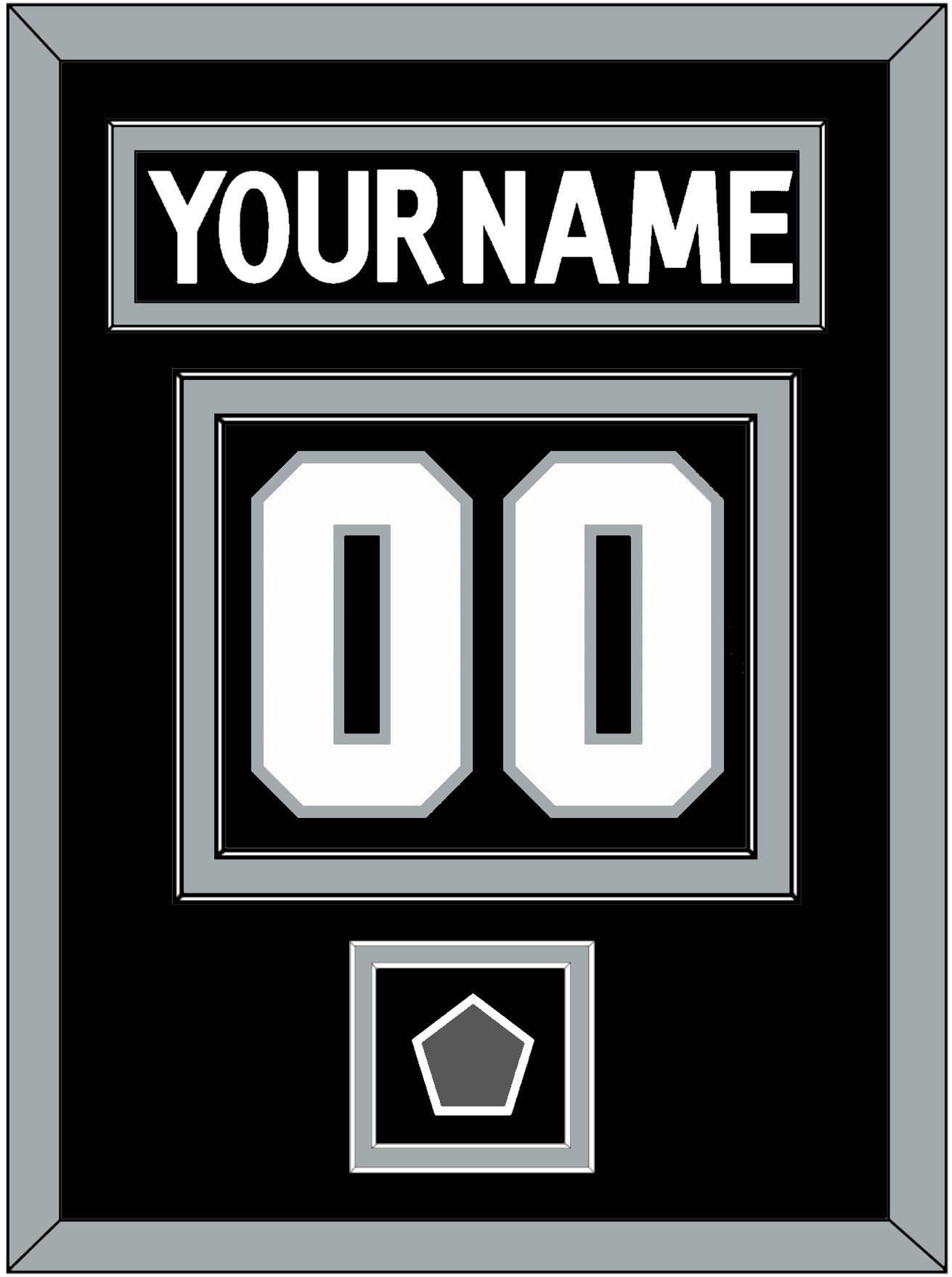 Los Angeles Nameplate & Number (Back) With Stanley Cup Finals Patch - Home Black (2011-2017) - Signature Tier 2