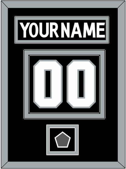 Los Angeles Nameplate & Number (Back) With Stanley Cup Finals Patch - Home Black (2011-2017) - Signature Tier 2