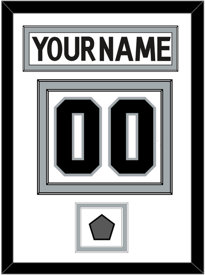 Los Angeles Nameplate & Number (Back) With Stanley Cup Finals Patch - Road White (2011-2017) - Signature Tier 1