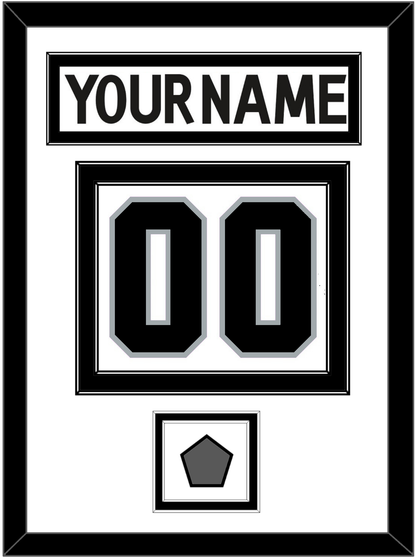 Los Angeles Nameplate & Number (Back) With Stanley Cup Champions Patch - Road White (2011-2017) - Signature Tier 2