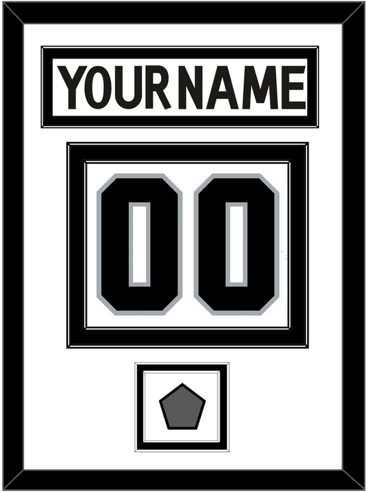 Los Angeles Nameplate & Number (Back) With Stanley Cup Champions Patch - Road White (2011-2017) - Signature Tier 2