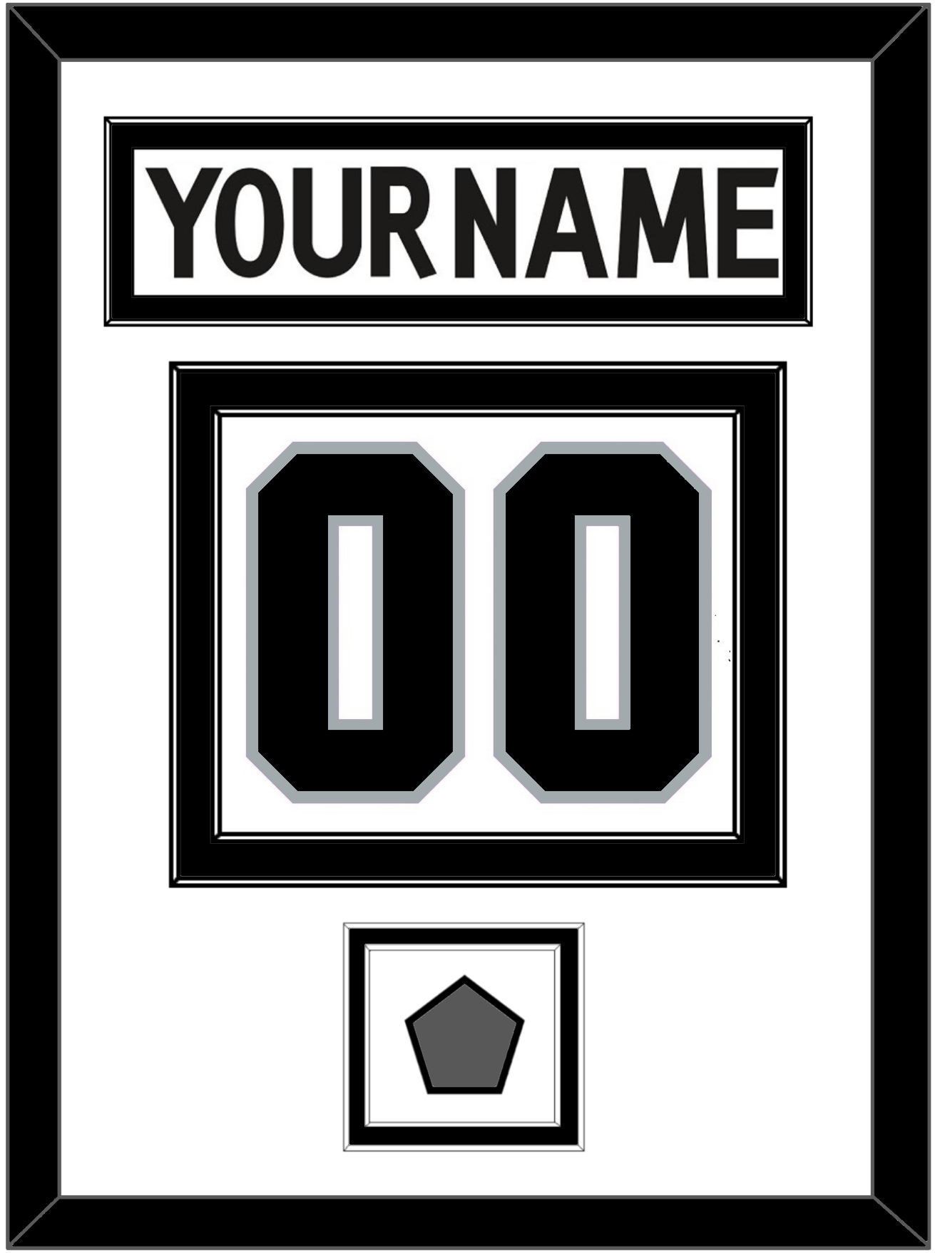 Los Angeles Nameplate & Number (Back) With Stanley Cup Finals Patch - Road White (2011-2017) - Signature Tier 2