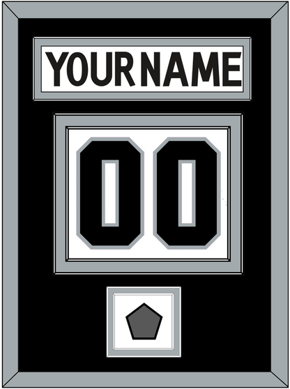 Los Angeles Nameplate & Number (Back) With Stanley Cup Finals Patch - Road White (2011-2017) - Signature Tier 3