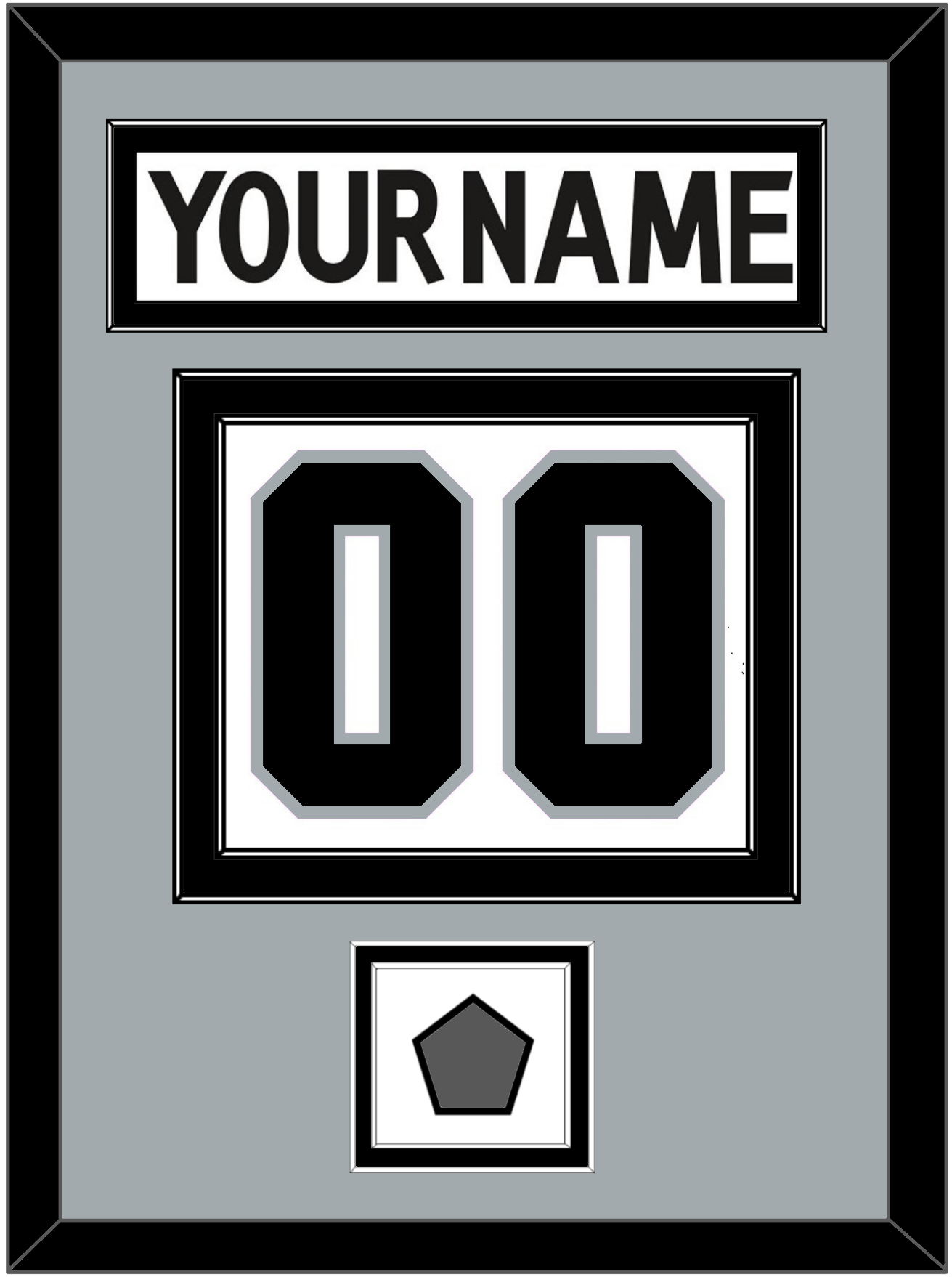 Los Angeles Nameplate & Number (Back) With Stanley Cup Finals Patch - Road White (2011-2017) - Signature Tier 4