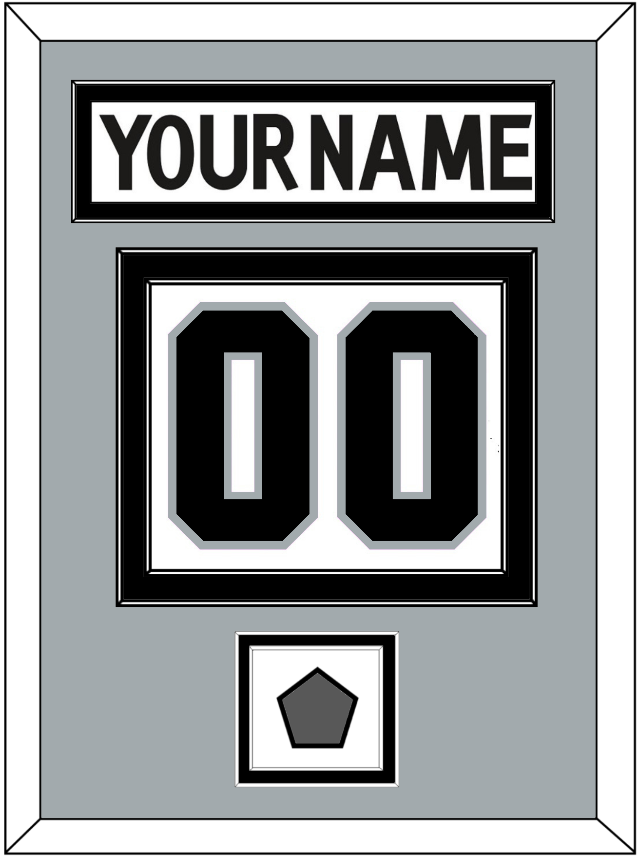 Los Angeles Nameplate & Number (Back) With Stanley Cup Finals Patch - Road White (2011-2017) - Signature Tier 4