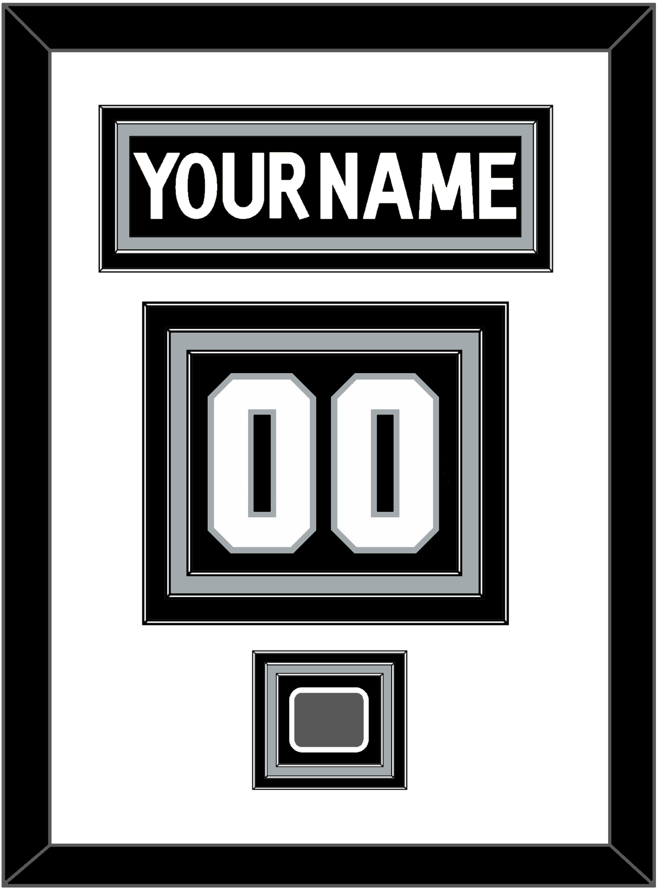Los Angeles Nameplate & Number (Back) With Stanley Cup Champions Patch - Home Black (2011-2017) - Premier Tier 1
