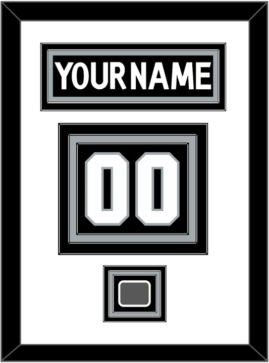 Los Angeles Nameplate & Number (Back) With Stanley Cup Champions Patch - Home Black (2011-2017) - Premier Tier 1