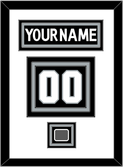 Los Angeles Nameplate & Number (Back) With Stanley Cup Finals Patch - Home Black (2011-2017) - Premier Tier 1